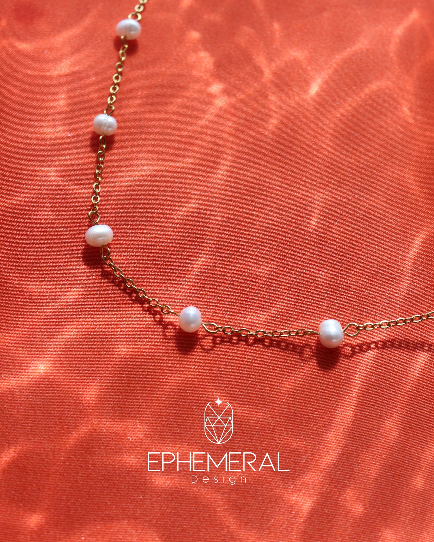 Cadena de perlas redondas