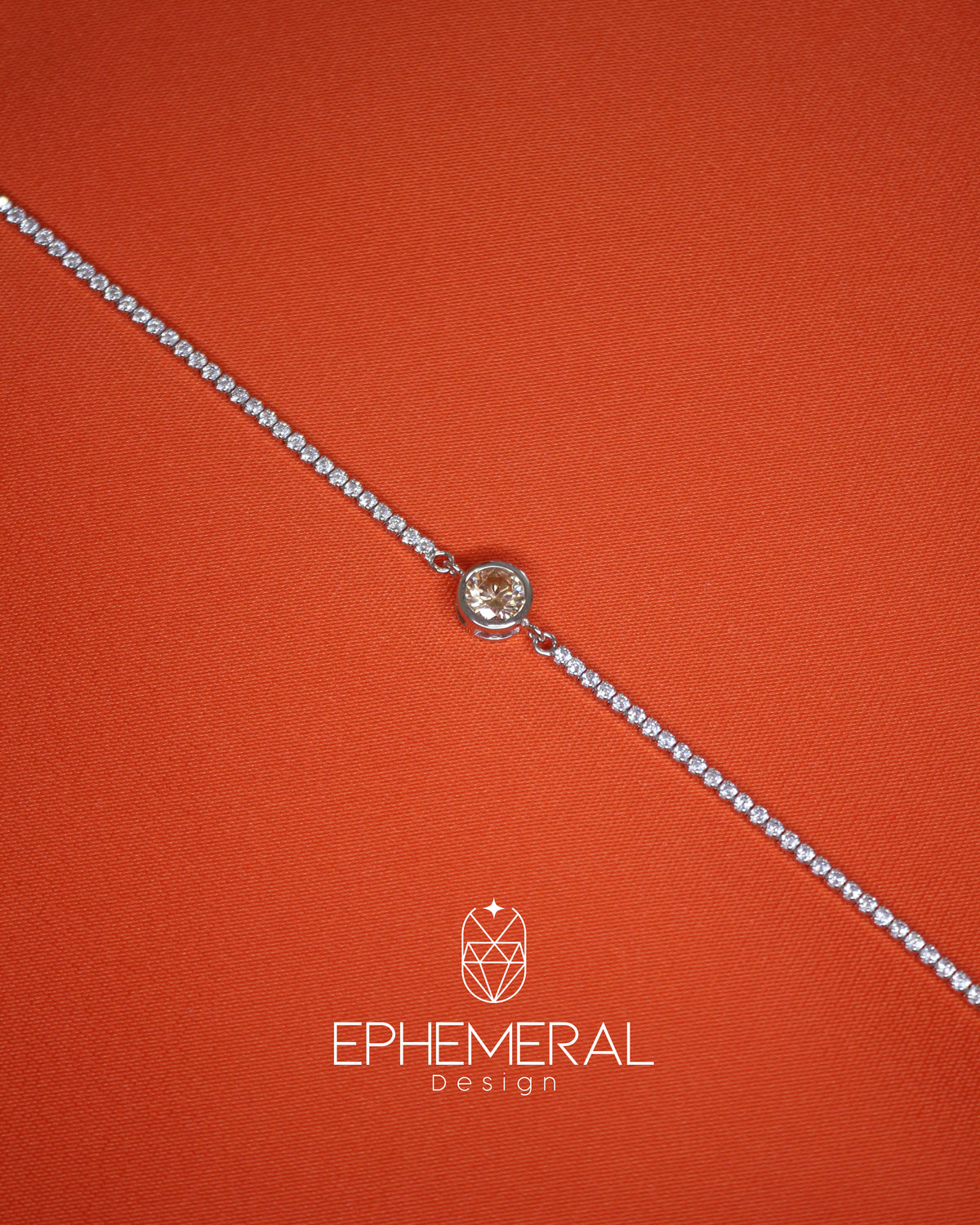 Pulsera con de zirconia champagne