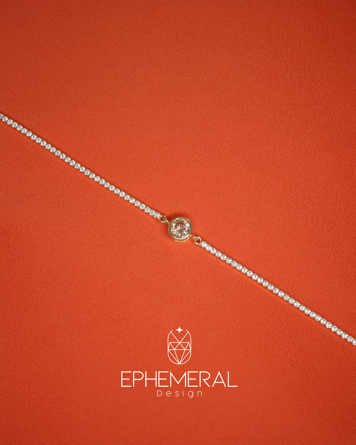 Pulsera con de zirconia champagne