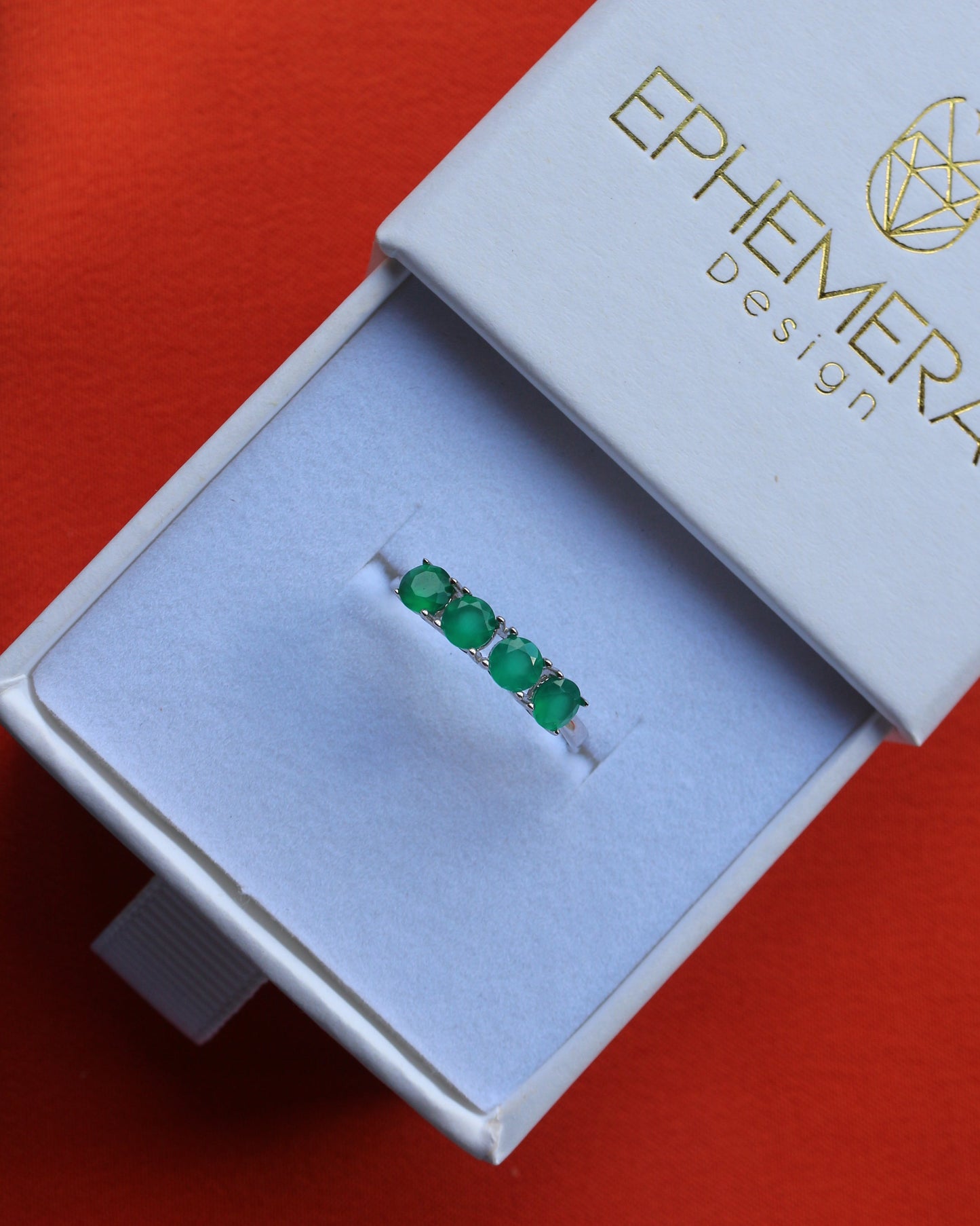 Anillo de 4 gemas