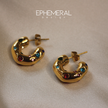 Argollas con piedras