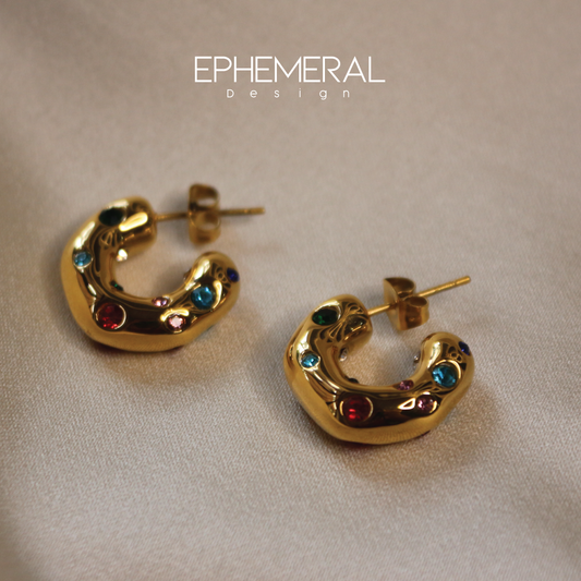 Argollas con piedras