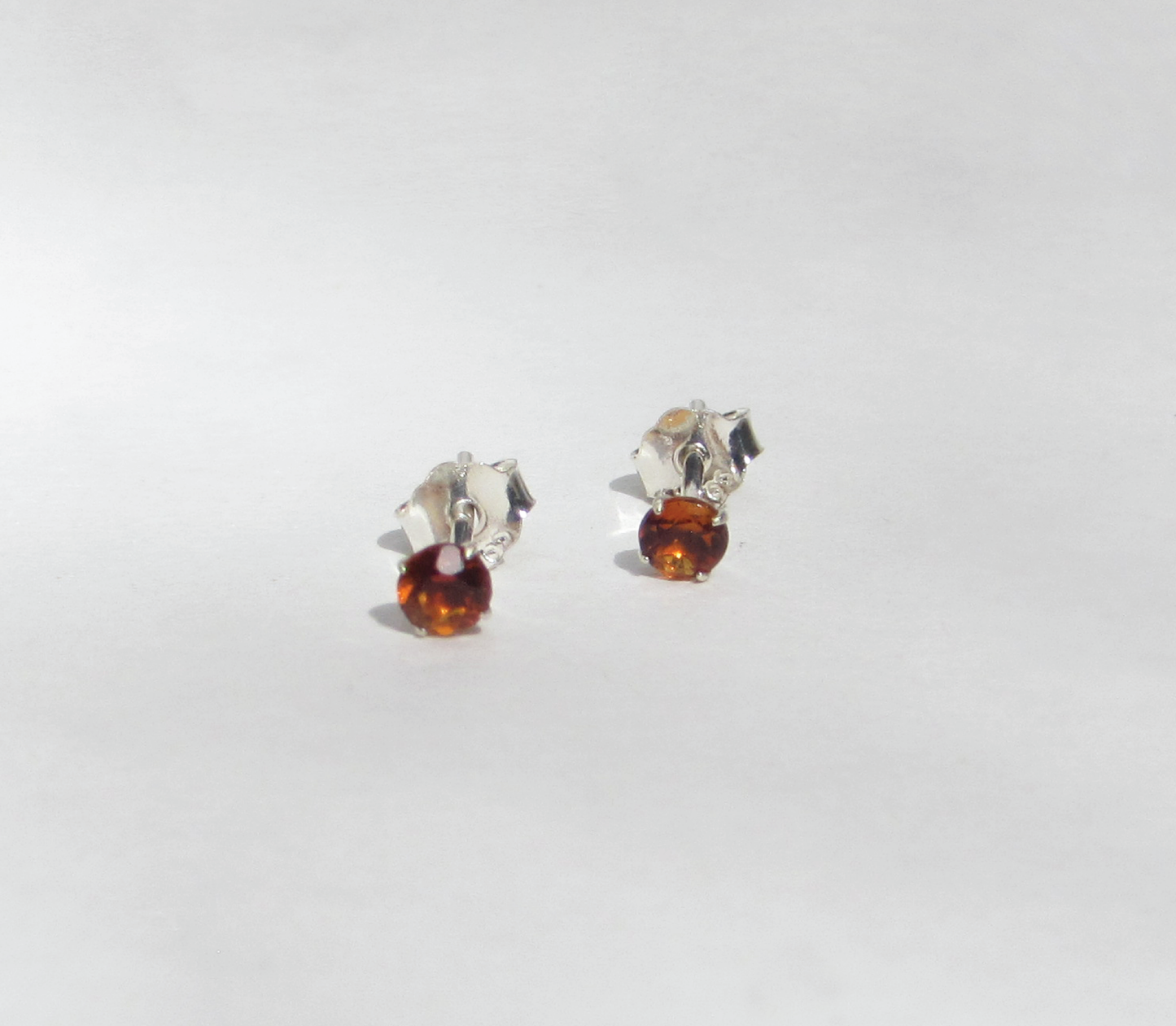 Aretes en plata con Citrino