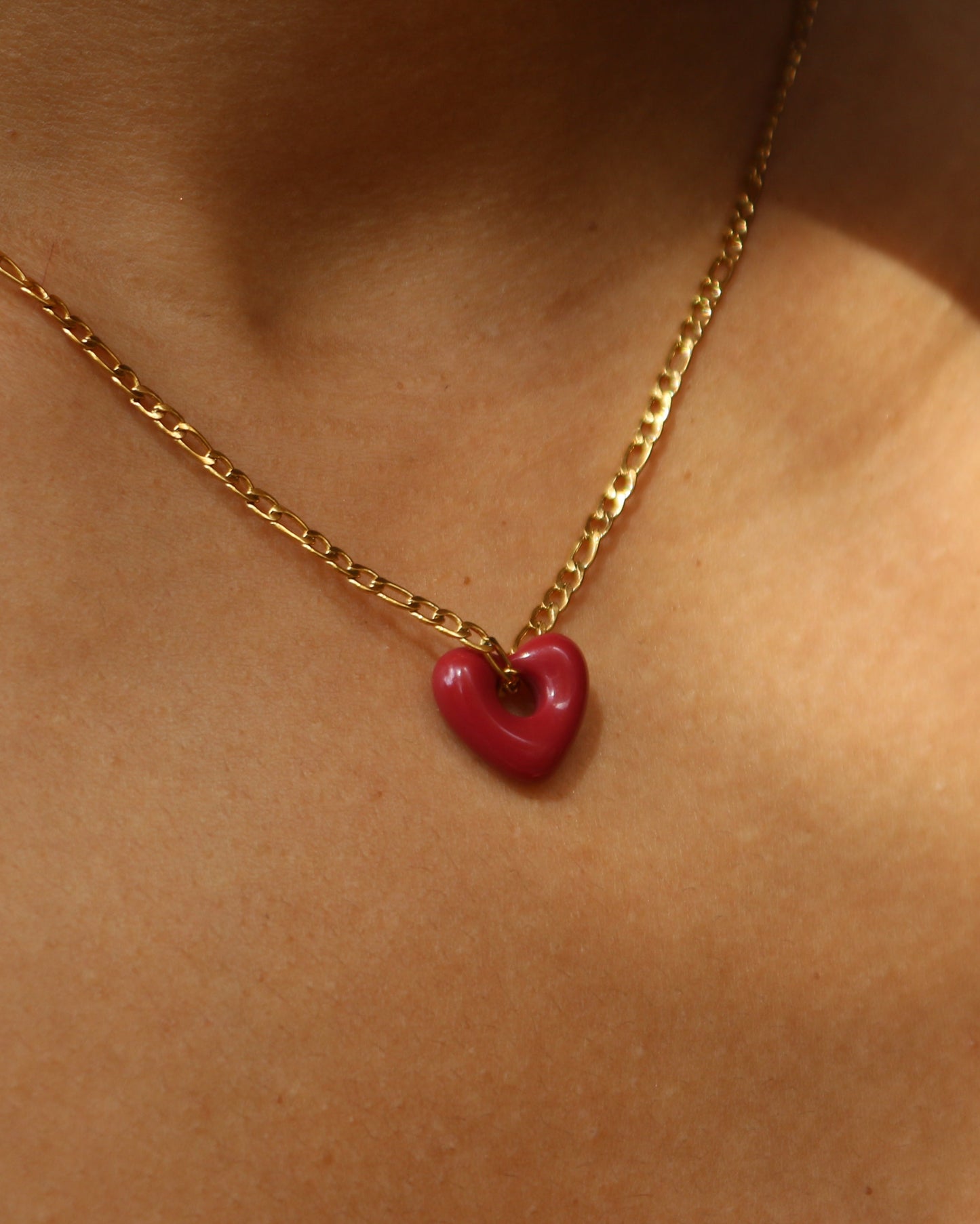 Cadena de corazón en acero