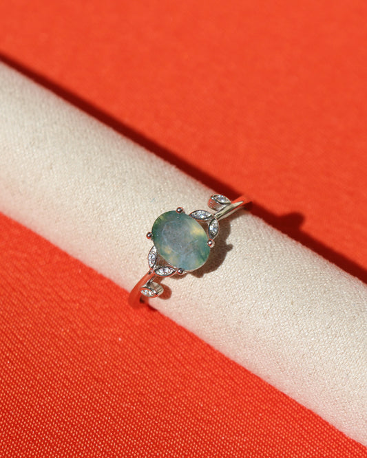 Anillo de Agata musgo