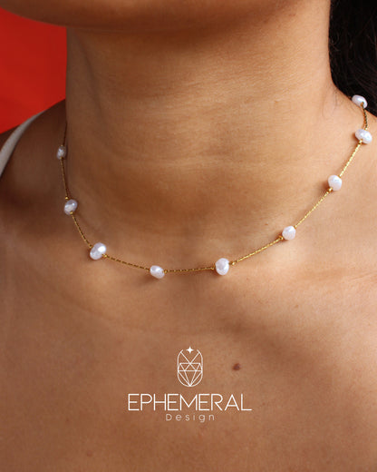 Cadena de perlas irregulares