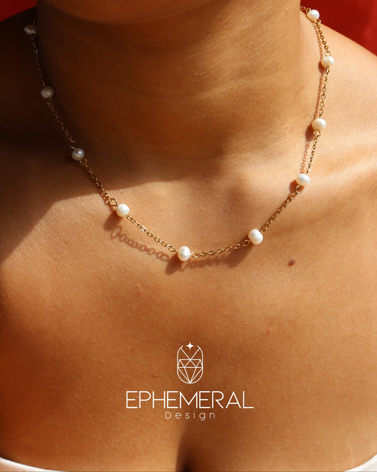 Cadena de perlas redondas