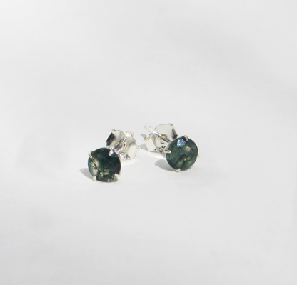 Aretes con Agata Musgo