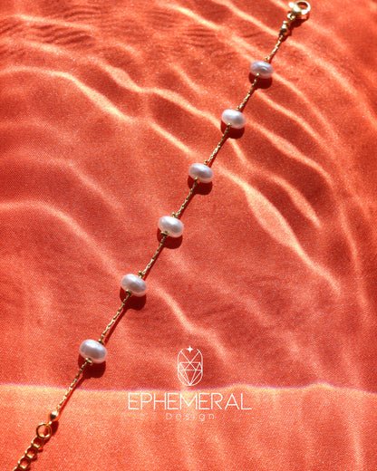 Pulsera de perlas irregulares