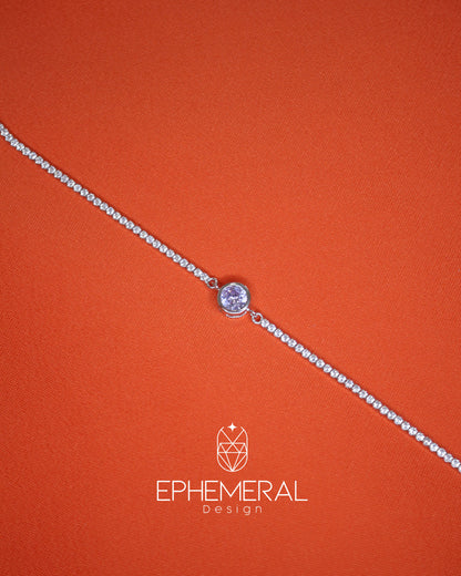 Pulsera con de zirconia morada
