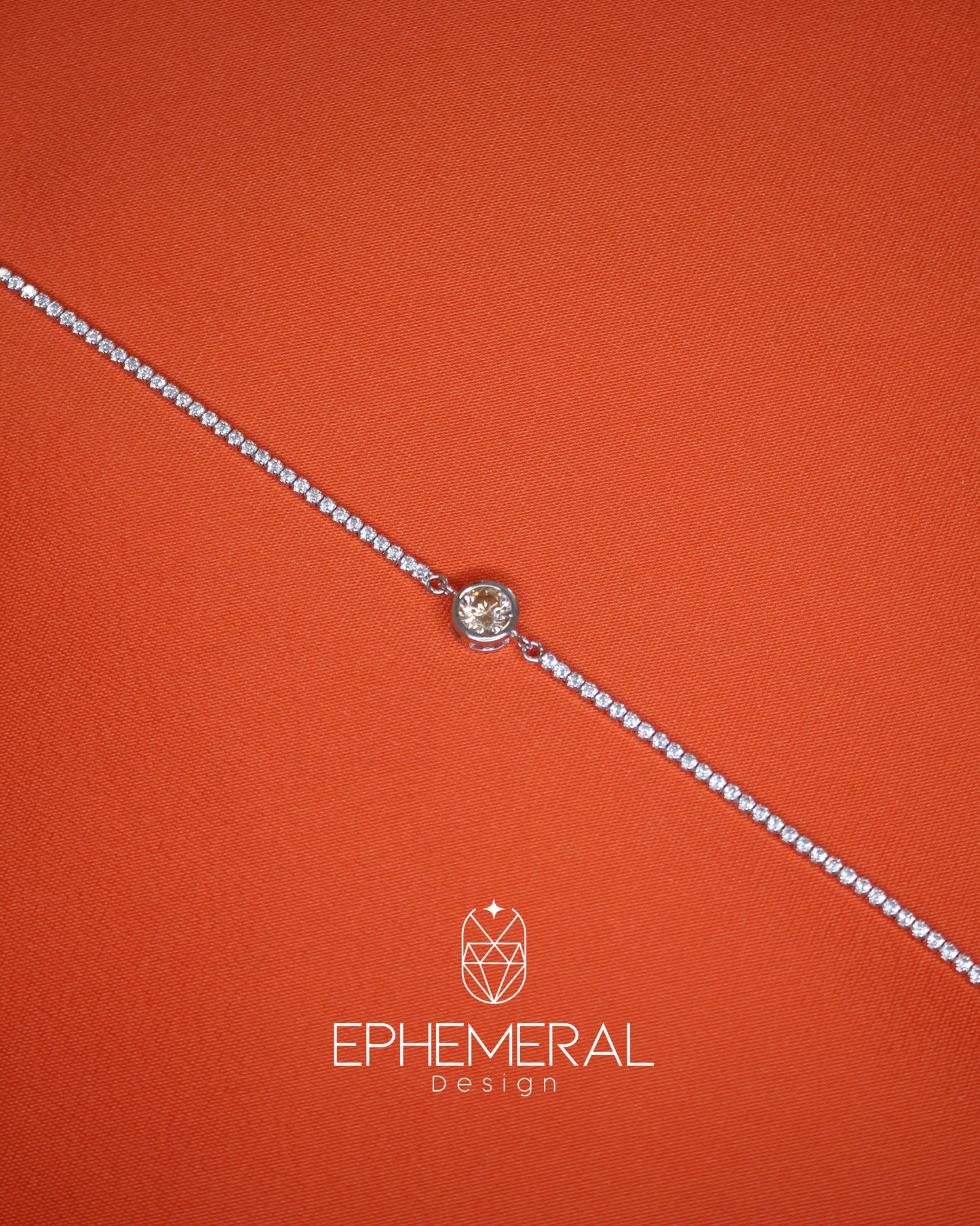 Pulsera con de zirconia champagne