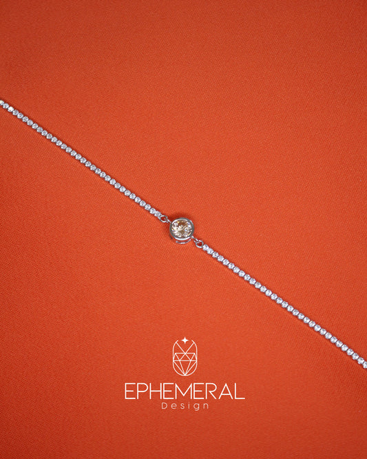 Pulsera con de zirconia champagne