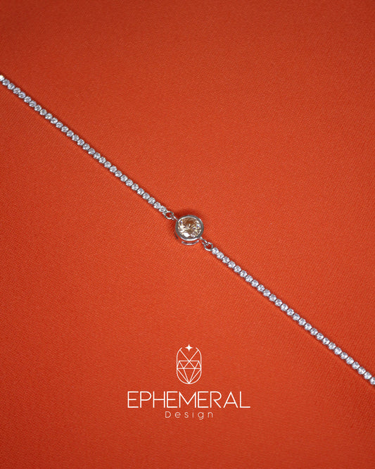 Pulsera con de zirconia champagne