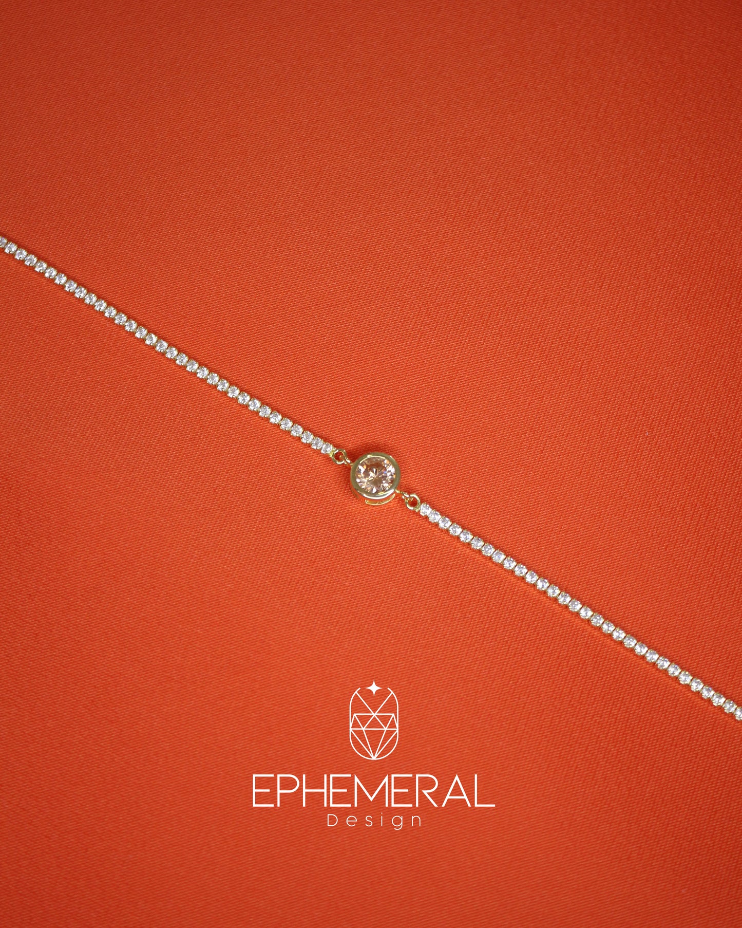 Pulsera con de zirconia champagne