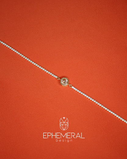 Pulsera con de zirconia champagne