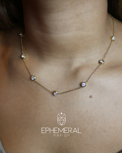 Cadena de gemas redondas