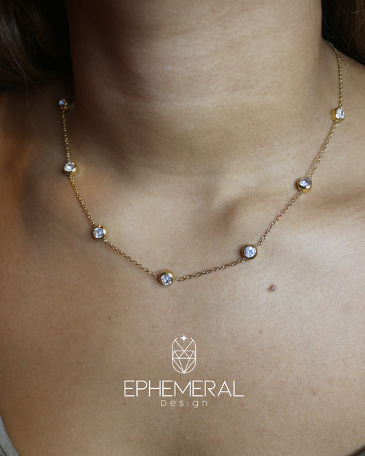 Cadena de gemas redondas