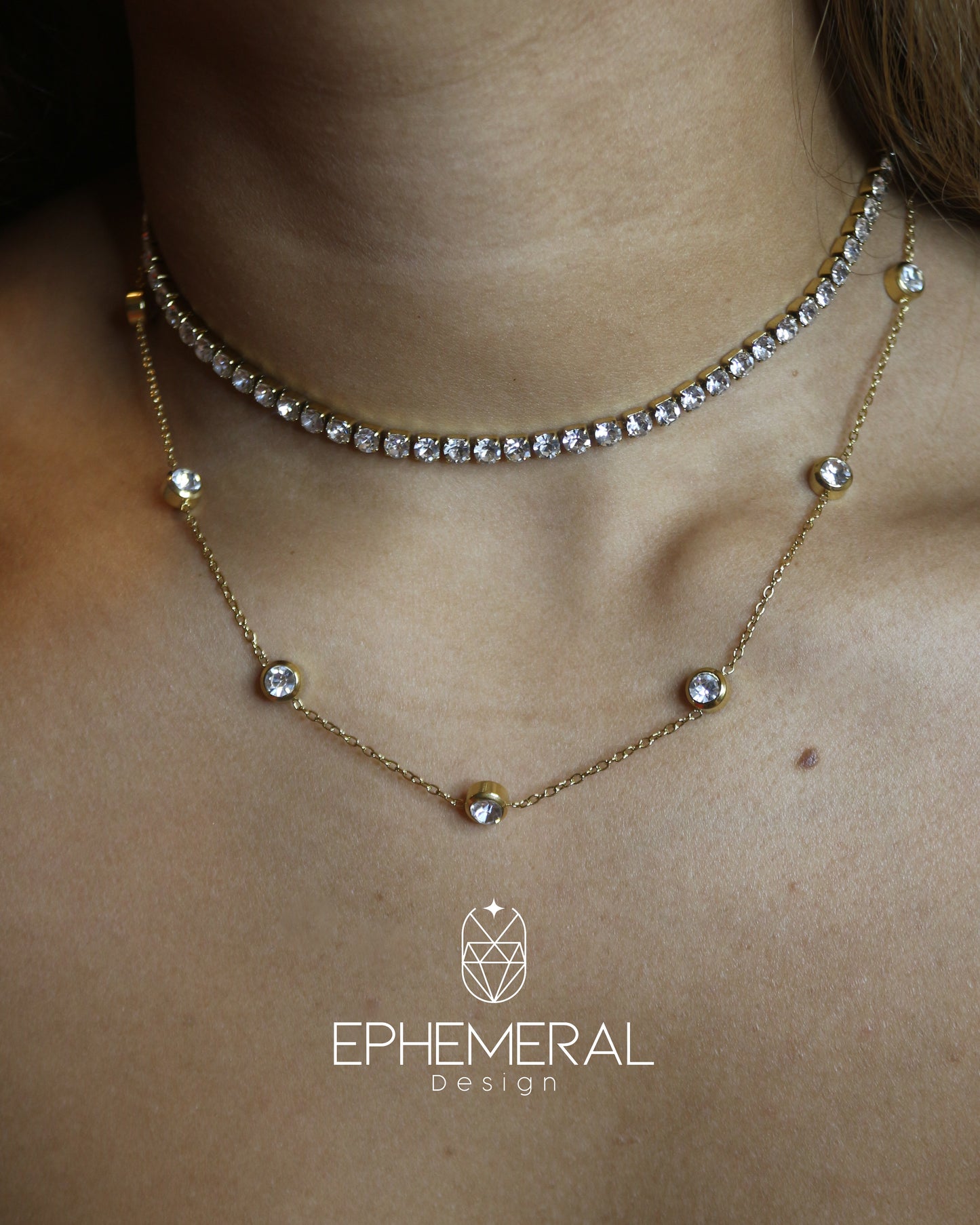 Cadena de gemas redondas