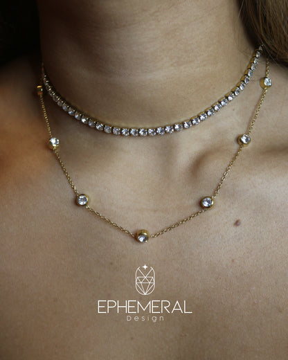 Cadena de gemas redondas